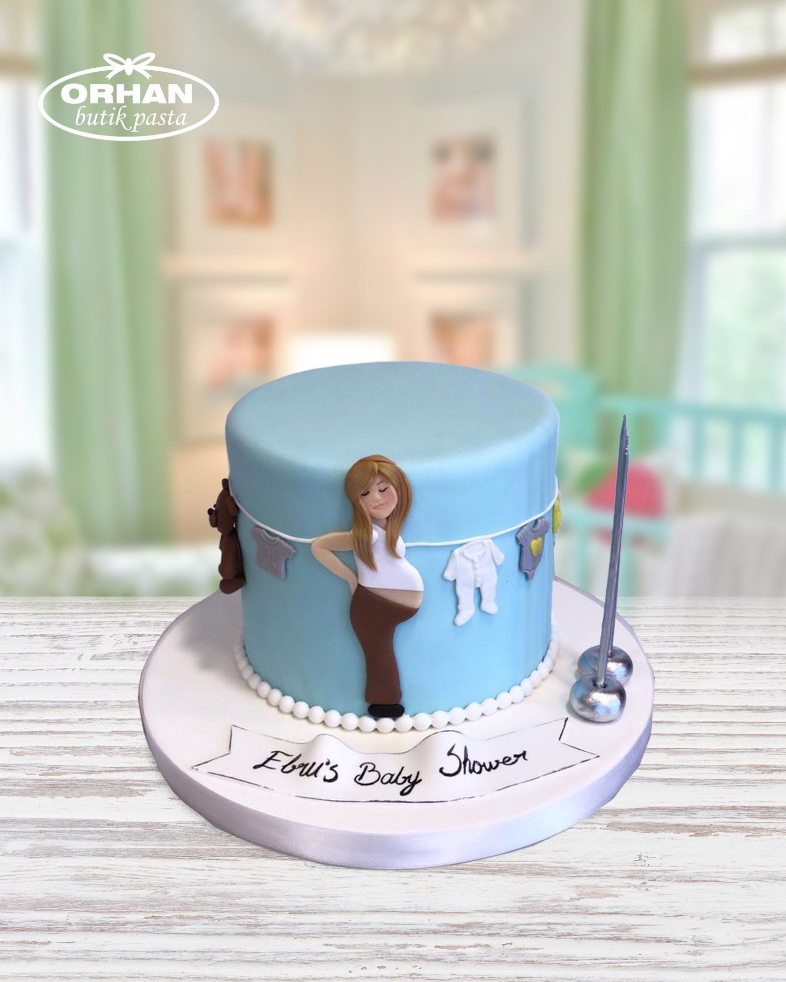 Blue BabyShower  Doğum Günü Pastası