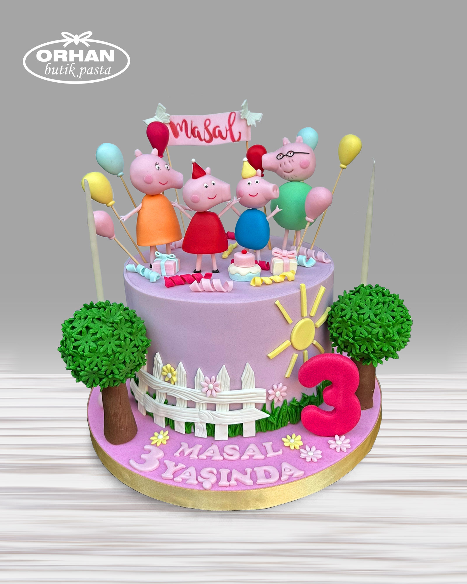 Peppa Pig Temalı Doğum Günü Pastası