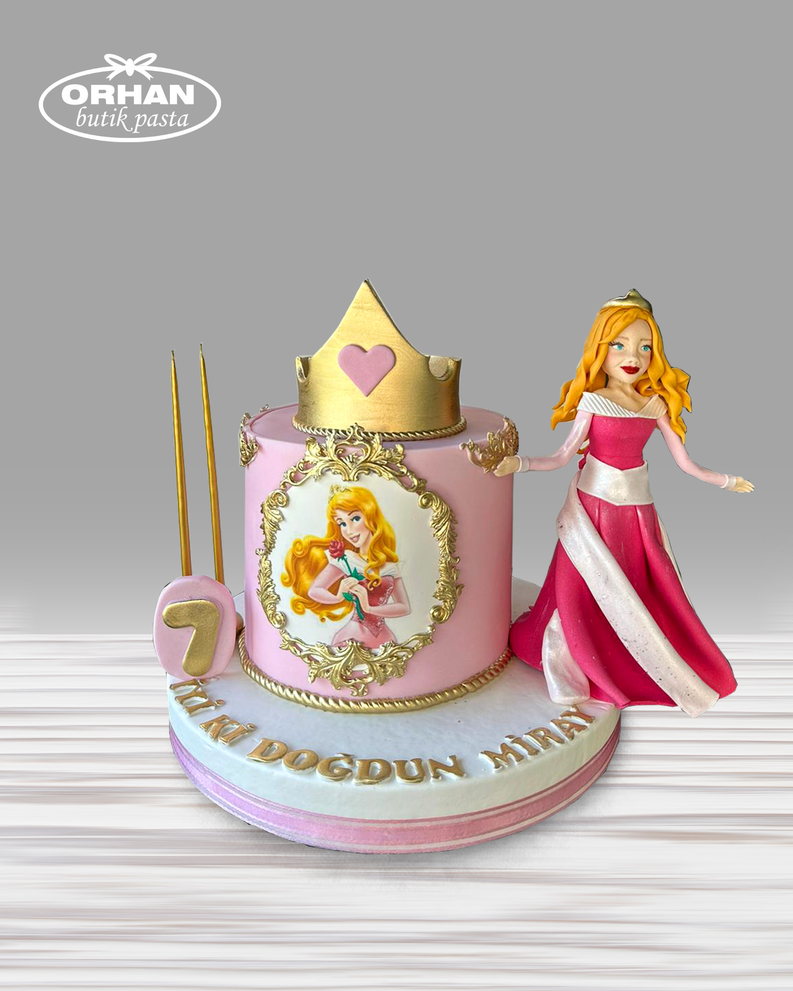 Prenses Temalı Tasarım Pasta
