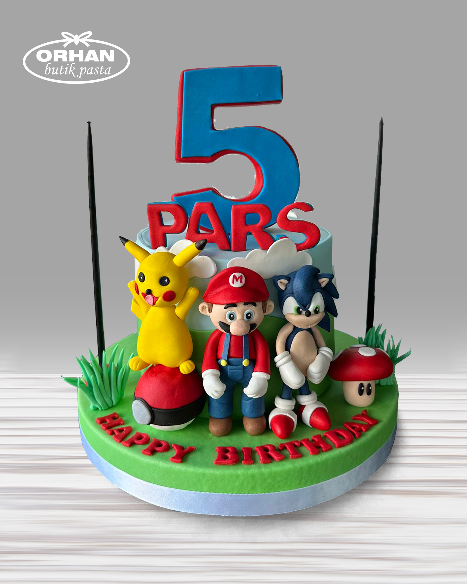 Süper Mario Temalı Tasarım Pasta